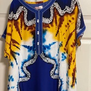 Women’s casual long dress with scarf